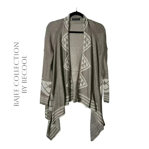 bajee collection by becool Sweaters - 2037. BAJEE COLLECTION BY BECOOL LONG SLEEVE CARDIGAN AZTEC PATTERN SIZE SM/MED